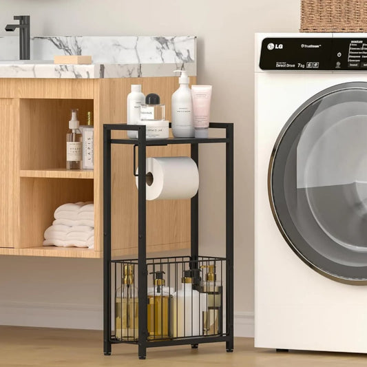 Bathroom Storage Rack and Toilet Paper Holder