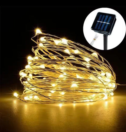 32m Solar Christmas Fairy String Lights Gha