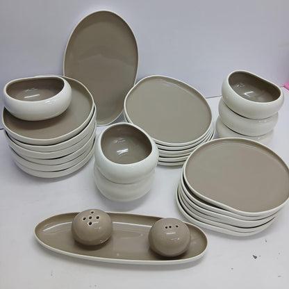 28Pcs  Double Glaze Porcelain Dinner set
