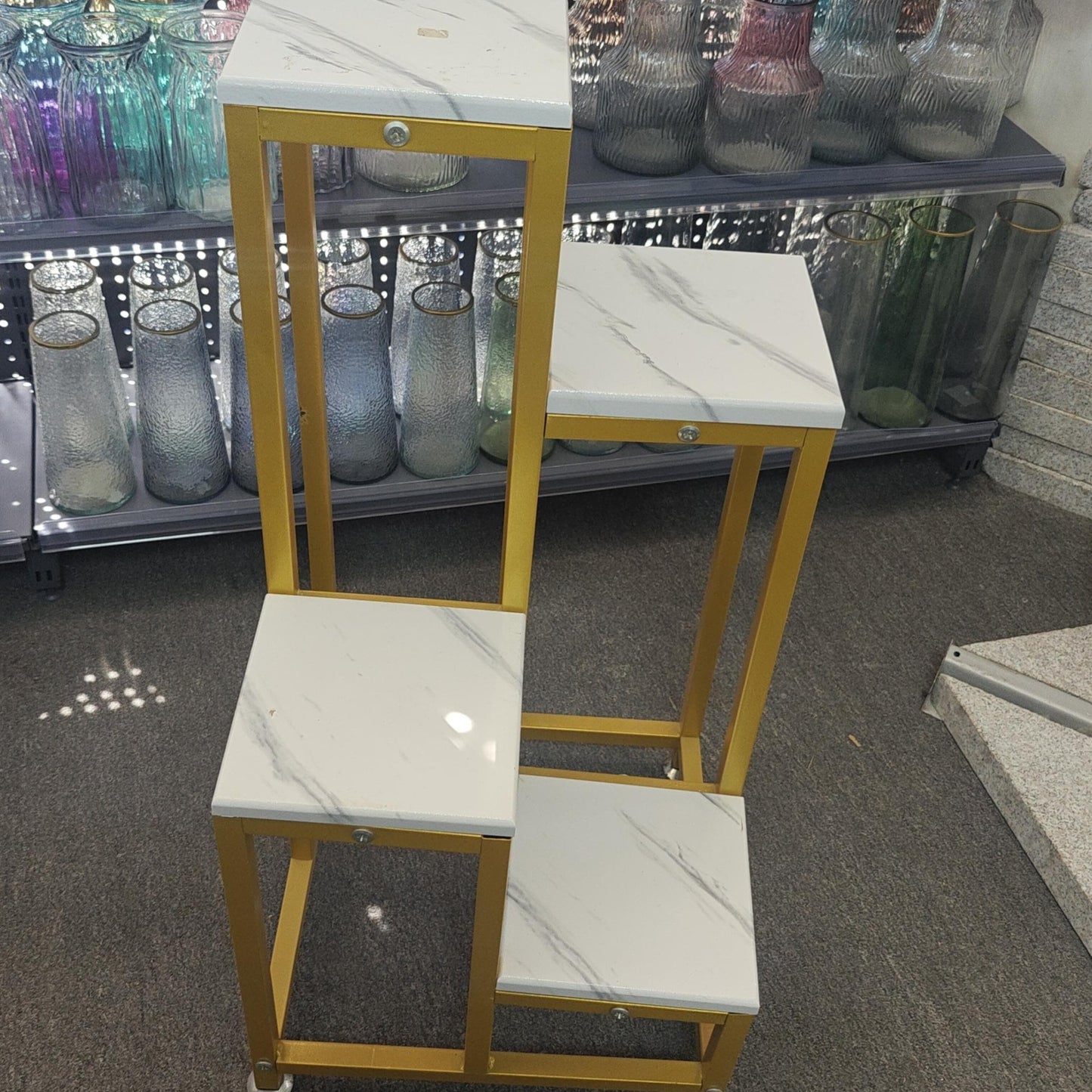 Four Tier Gold Frame Display Stand