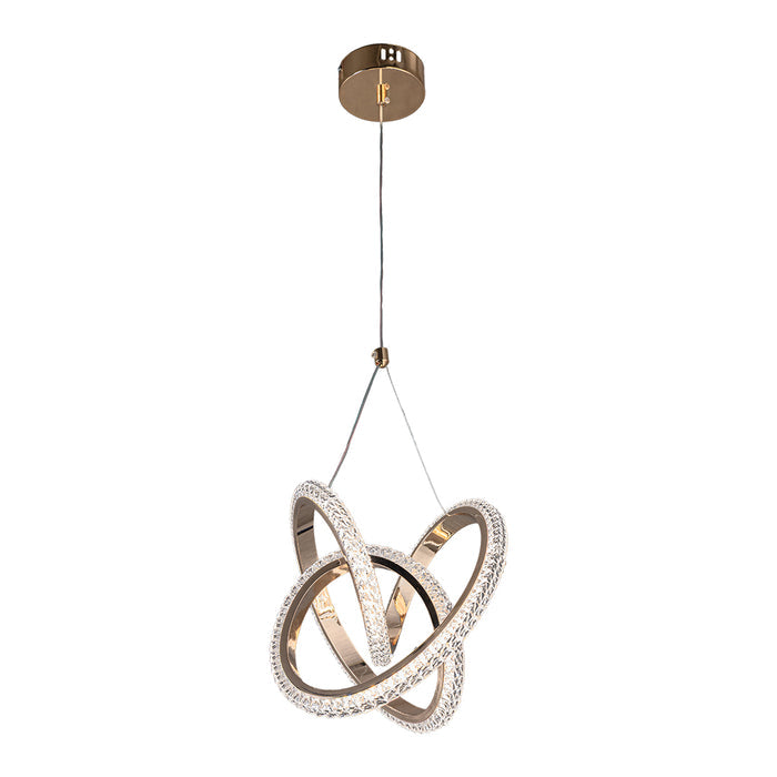 Golden LED Pendant Light – 40W, Tri-Color, Modern Ring Design
WH 25CL-02-GO-TC