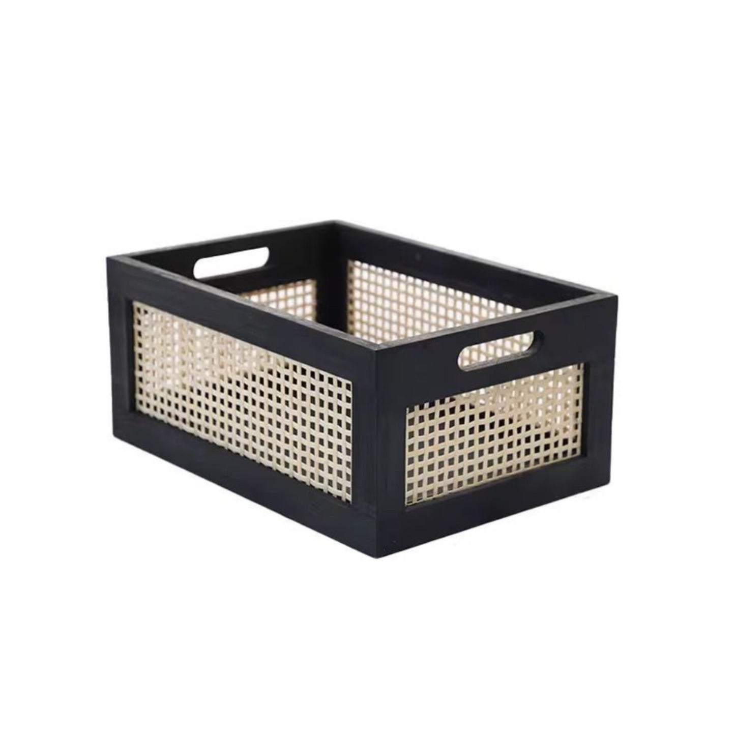 Bamboo and Rattan Storage Crate