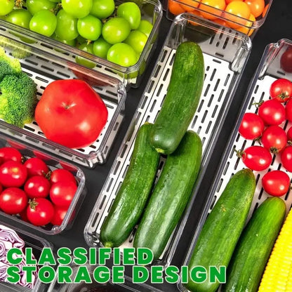 10pc Fridge Organizer Bins