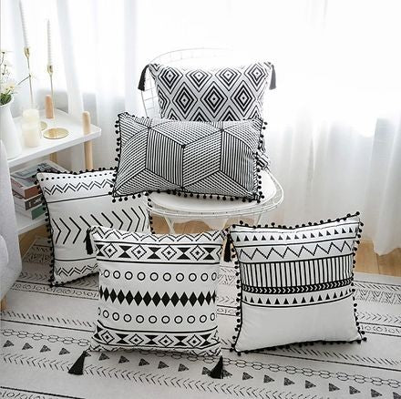 Cotton throw pillow covers