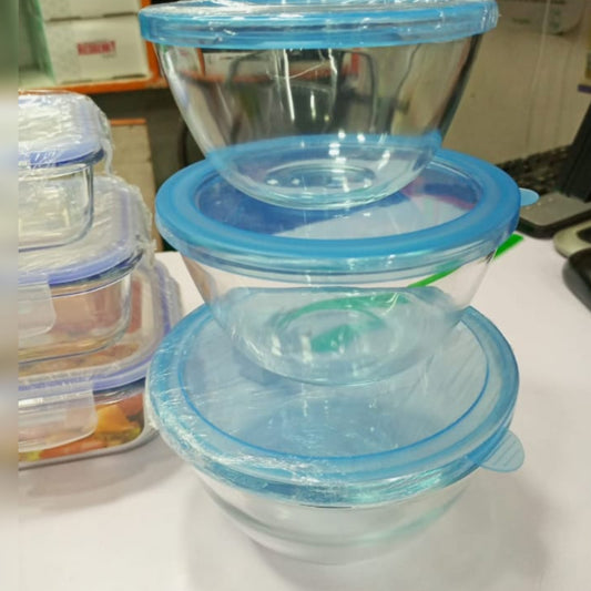 3Pc Glass bowls