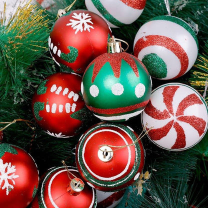 6Pcs Coloured Christmas Ball Ornament Set