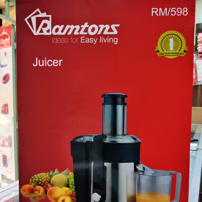 Ramtons Juice Extractor RM/598 Black and Silver