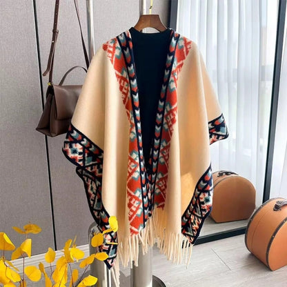 Women Boho Shawl Poncho