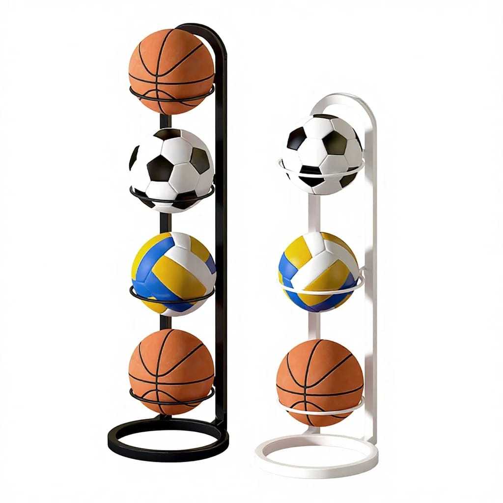 Ball Storage Rack Football and Volleyball Stand Holder