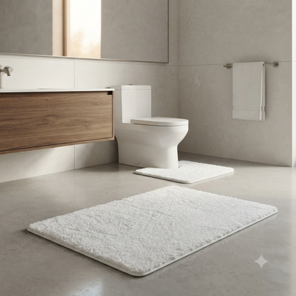 50 x 80 cm Soft Shaggy Cotton Room Mat Set