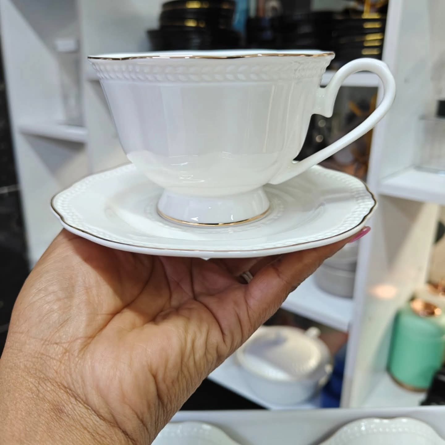 6 Cups and 6 saucers tea set