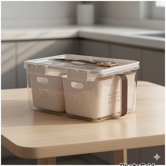 3 in 1 7L Acrylic Fridge container with removable container