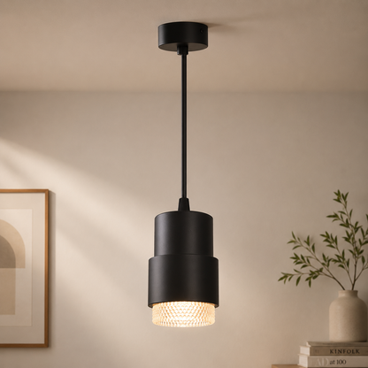 Royal Black Pendant Spotlight Lamp LL 1115-GU-BK