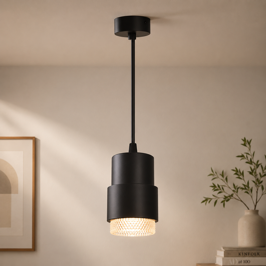 Royal Black Pendant Spotlight Lamp LL 1115-GU-BK