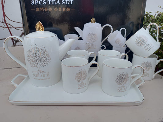 8Pc  ceramic tea set