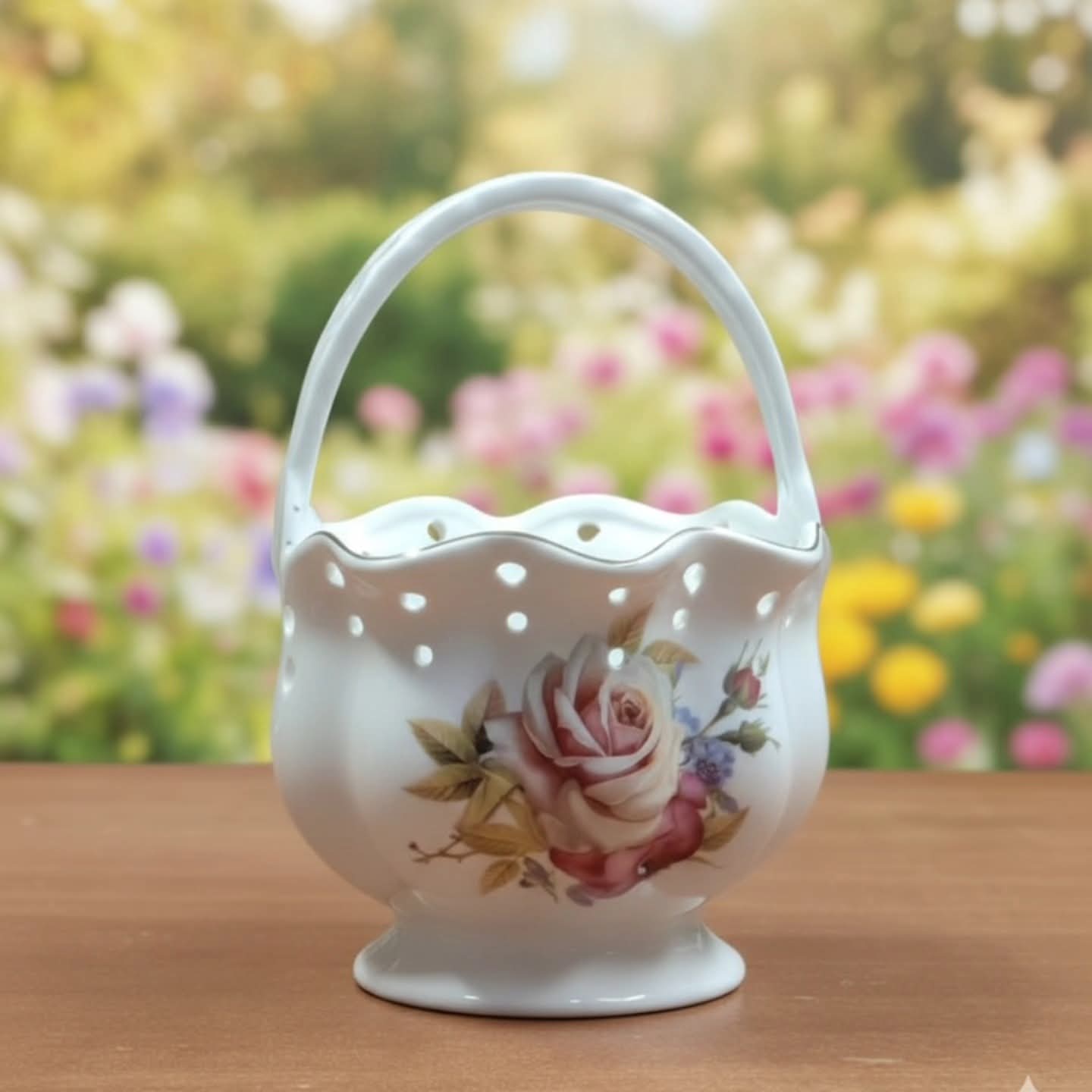 Ceramic bone China basket