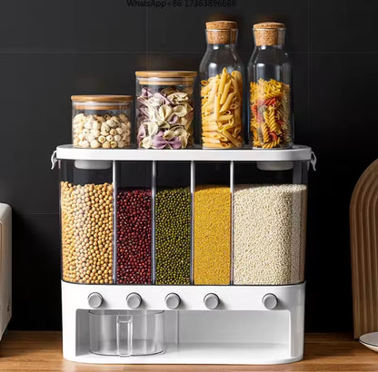 Acrylic Partitioned Rice Cereal Dispenser
