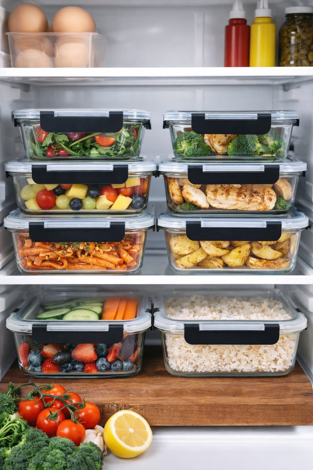 4Pc fridge containers 