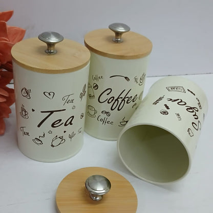 Airtight Tea Coffee and Sugar Canister Set
