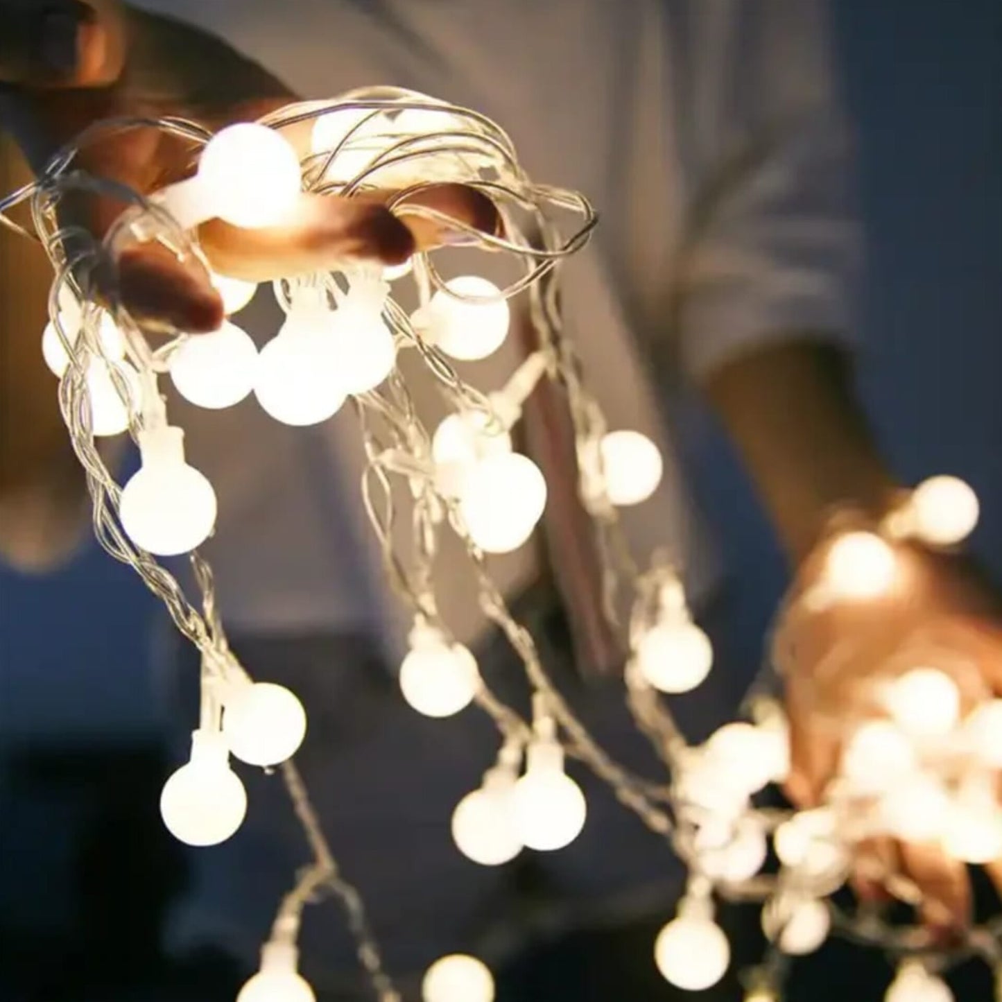 10 M Christmas round led Lights with remote