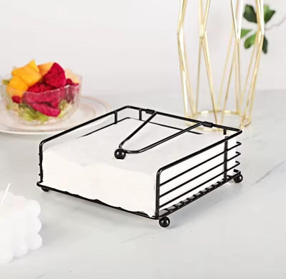 Black metallic serviette  napkin Holder