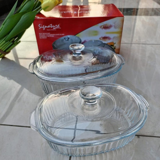 2Pc Glass containers