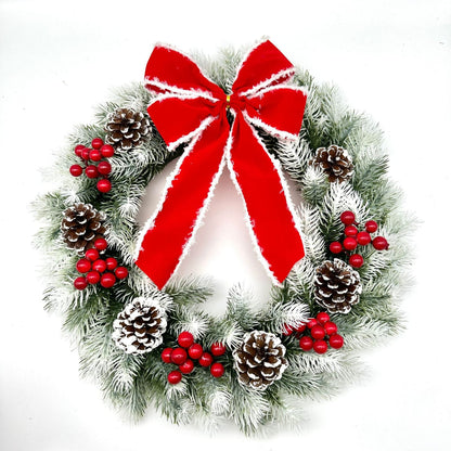 Prelit christmas door wreath