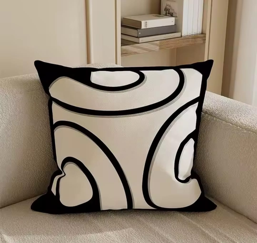 Luxury abstract art cushion