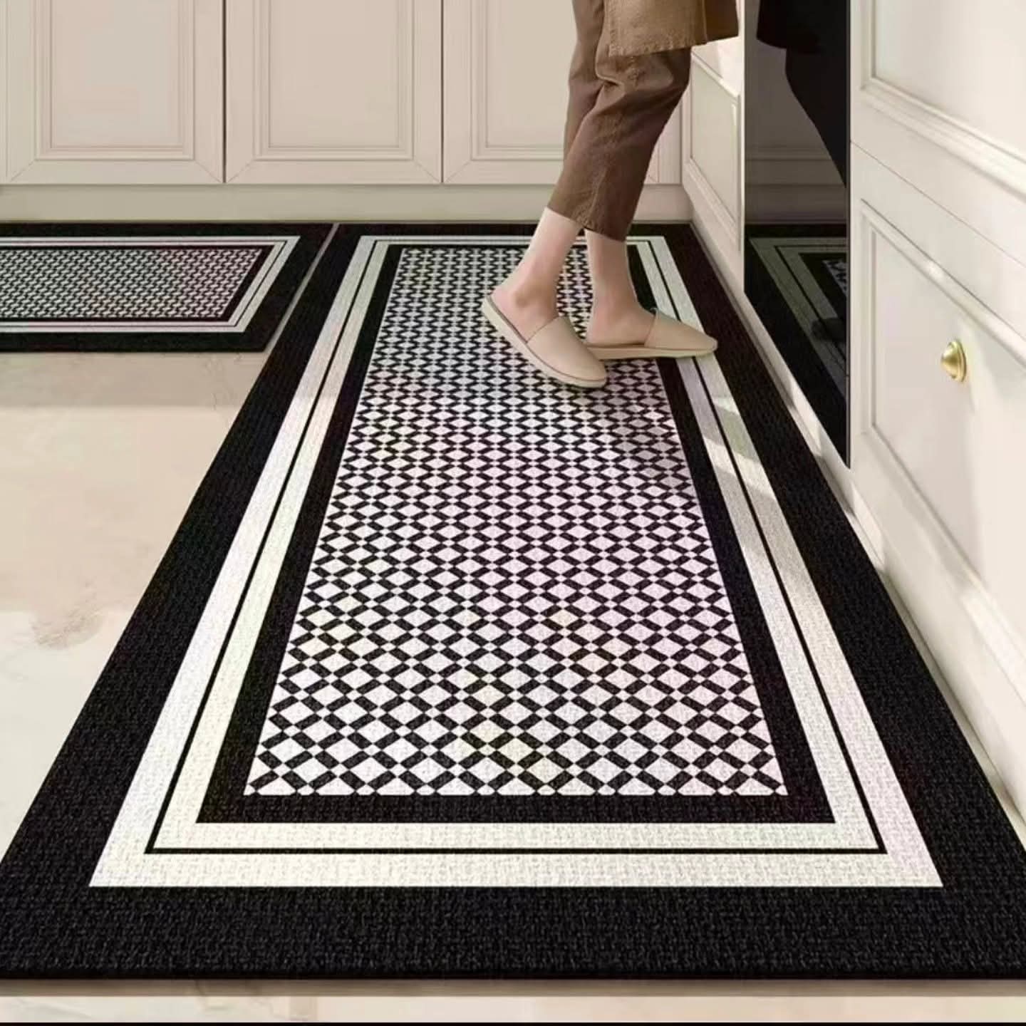 2Pc Anti Slip Kitchen Mat Set