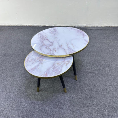 Round Nesting Coffee Table Set