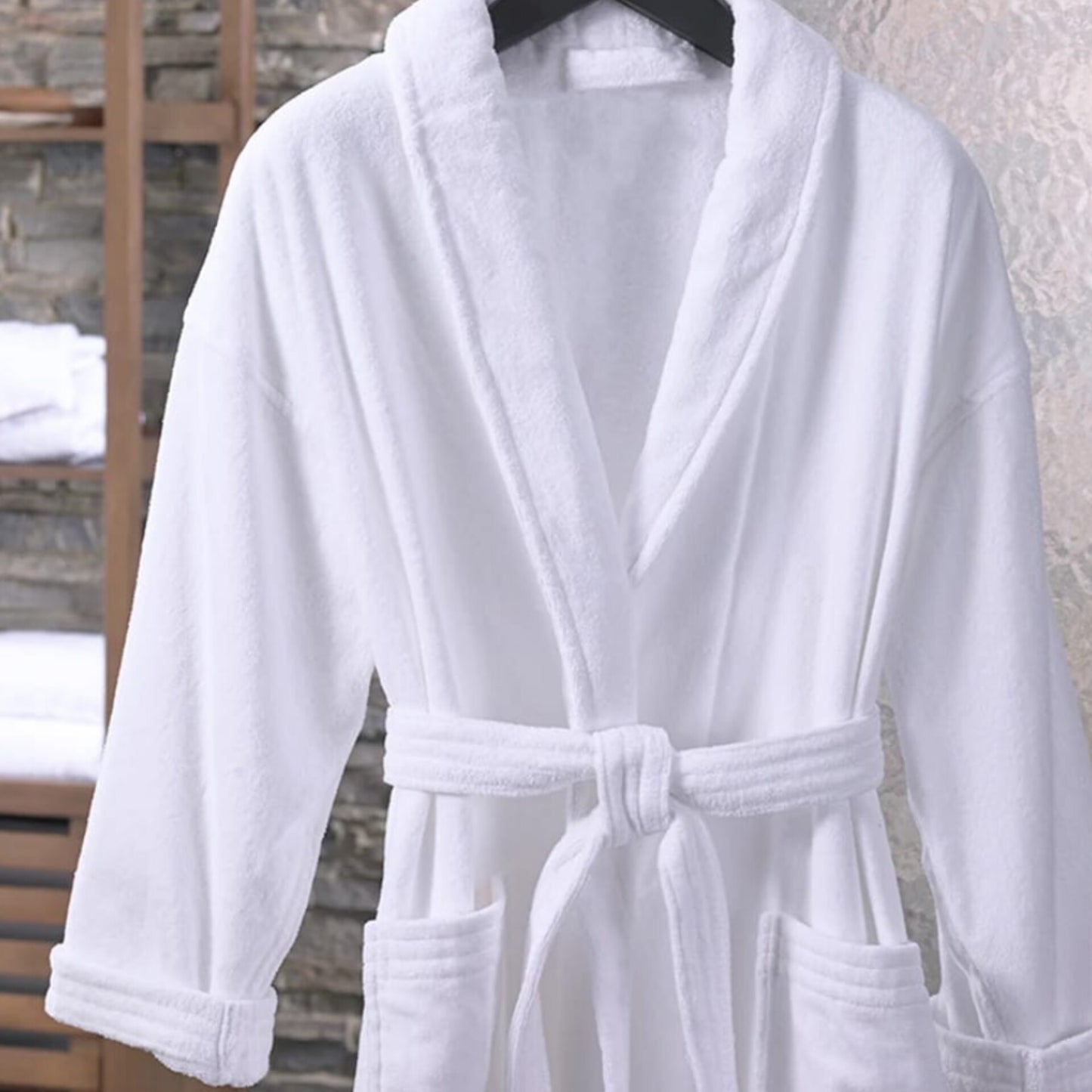 Pure White Soft Cotton Bathrobe