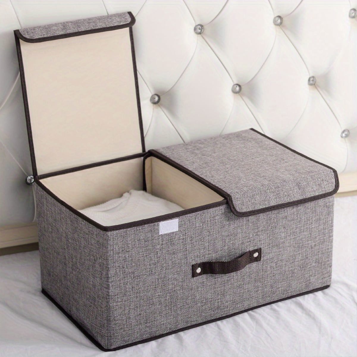 Partitioned foldable closet organizer