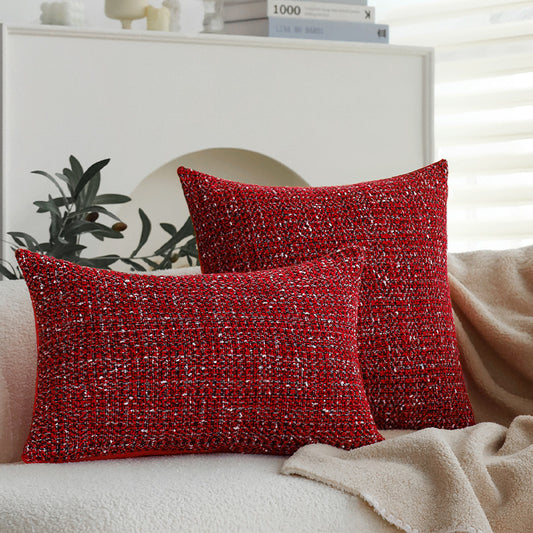 Red festive Christmas cushion cover