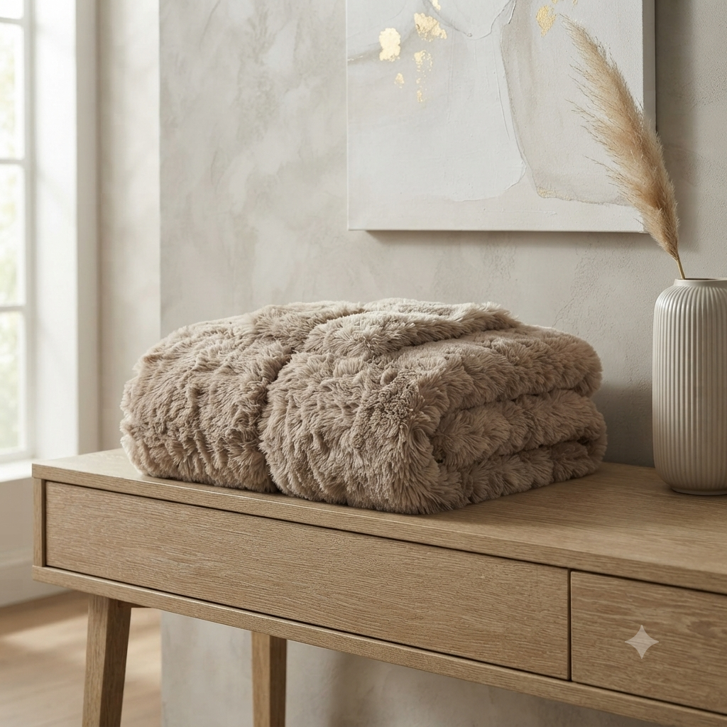Soft Bubble Winter Throw Blanket Plain