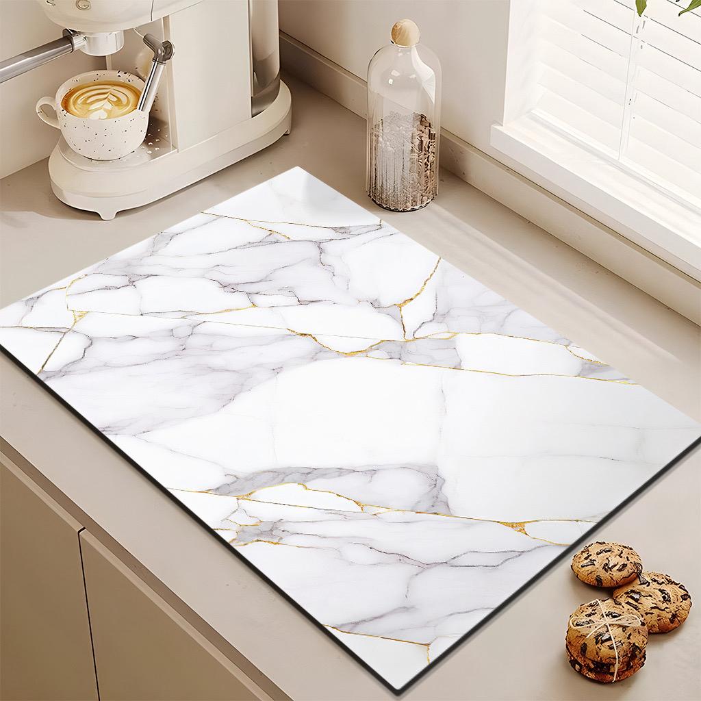 Absorbent dish drying mat