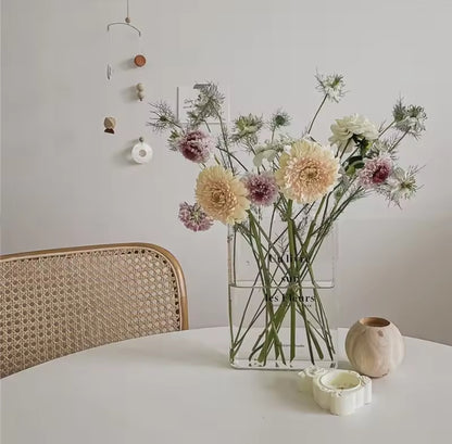 Clear book vase