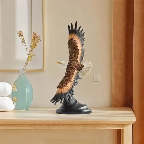 Large Flying Resin American Bald Eagle statue