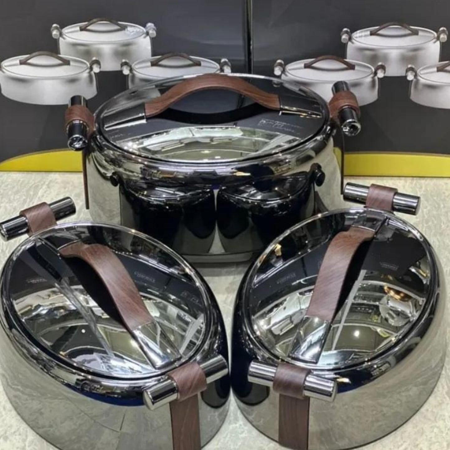3Pcs Oval Insulated Food Warmer Set