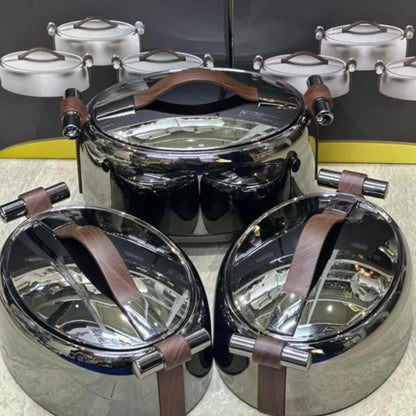 3Pcs Oval Insulated Food Warmer Set