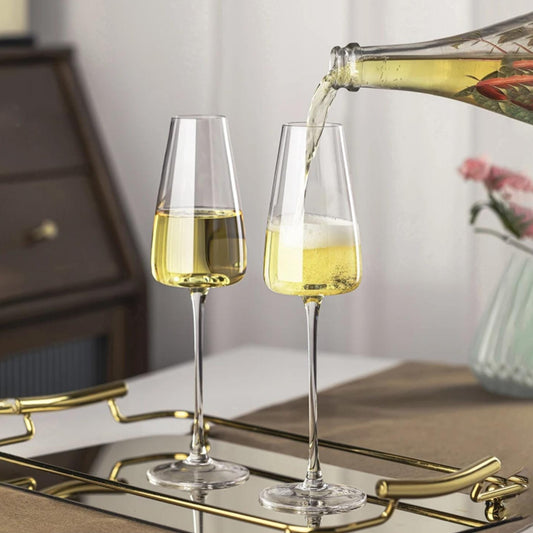 280mls 2pcs  long stem wine/champagne glasses
