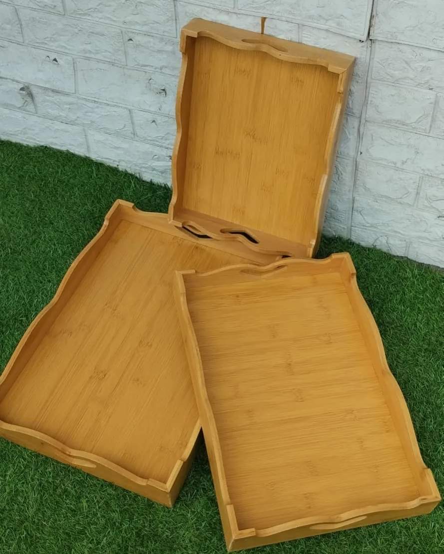 3pcs Bamboo Trays