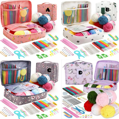 59 Piece Portable Crochet Hook and Accessory Set