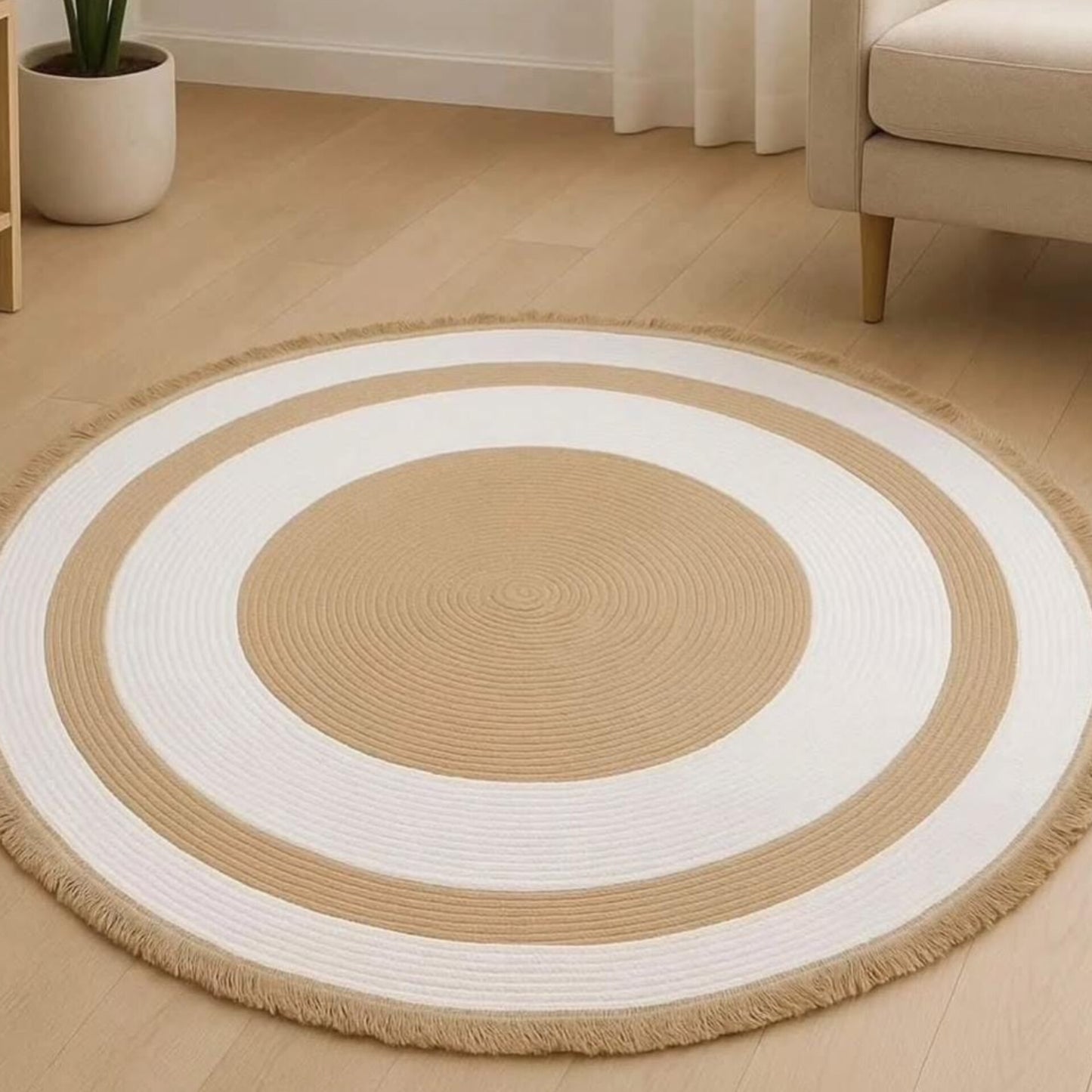 Boho Round Natural Straw Rug Carpet gha
