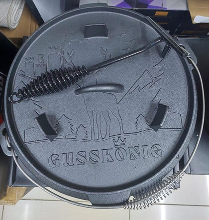 9Ltrs Pre seasoned Cast Iron Dutch Oven Gha