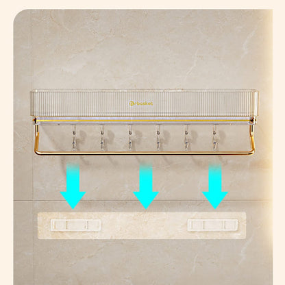 Wall mounted bathroom shelf