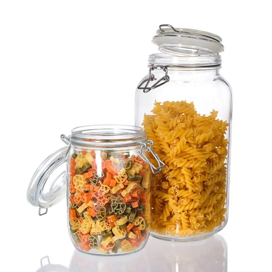 Bon appetit clip glass jar