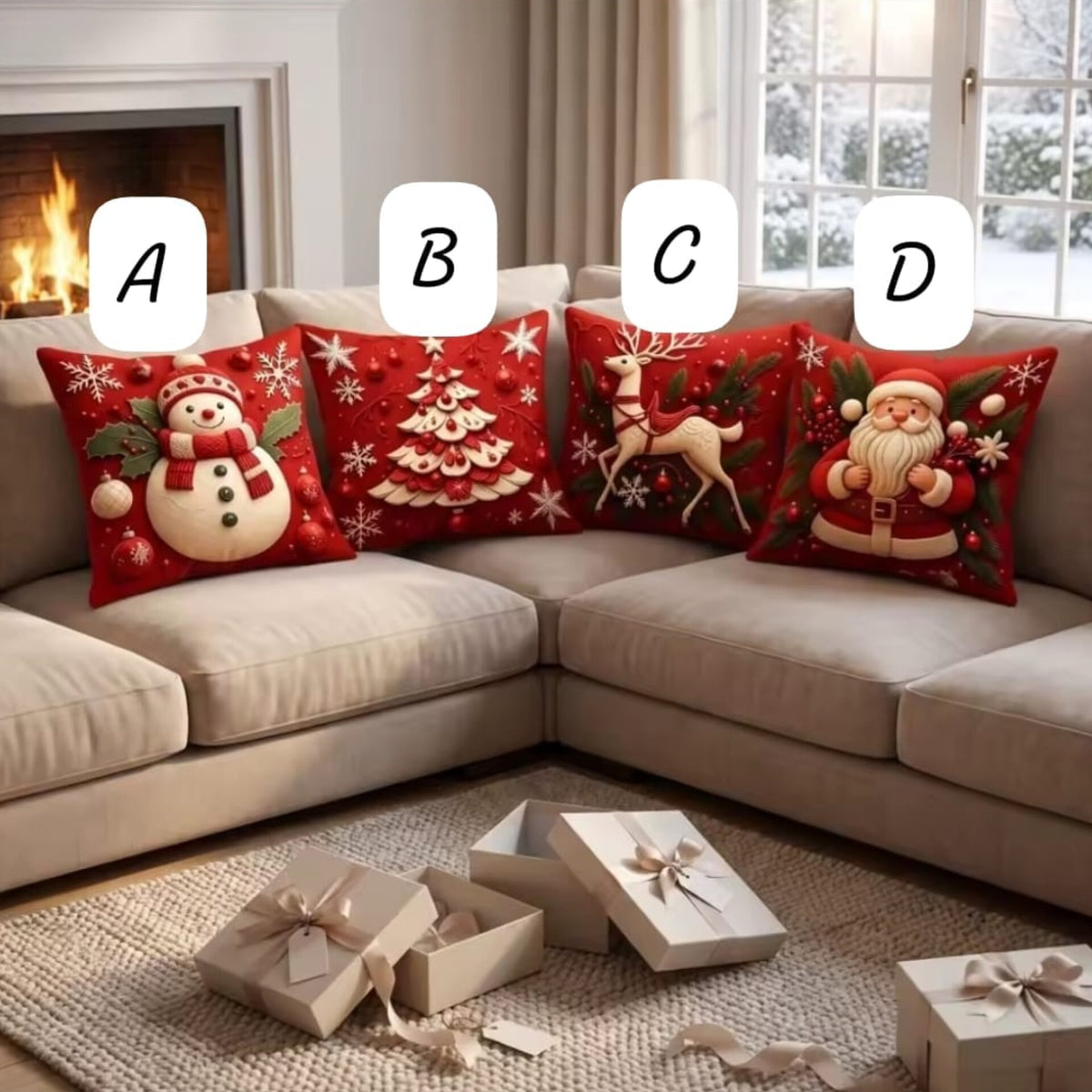 Decorative Christmas Throw Pillow Covers Gha