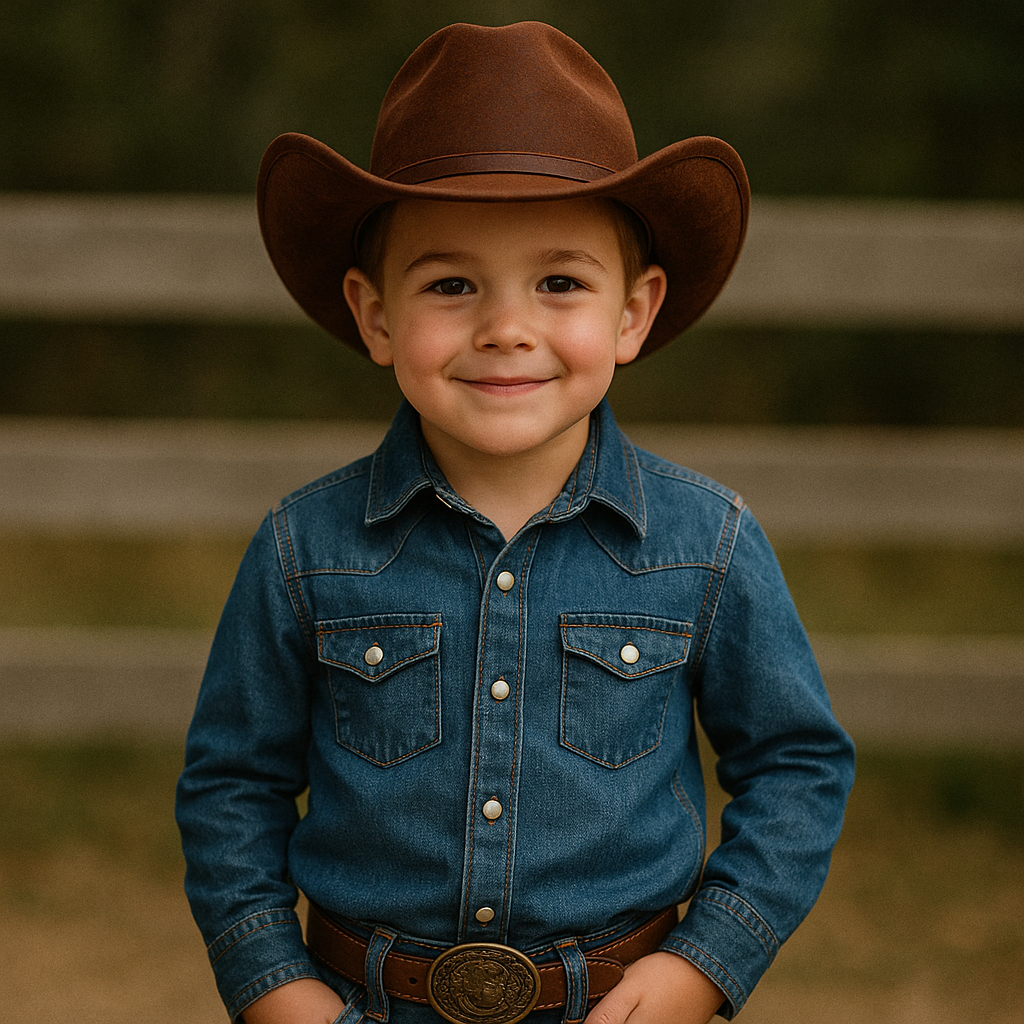 Kids cbc leather cowboy hats
