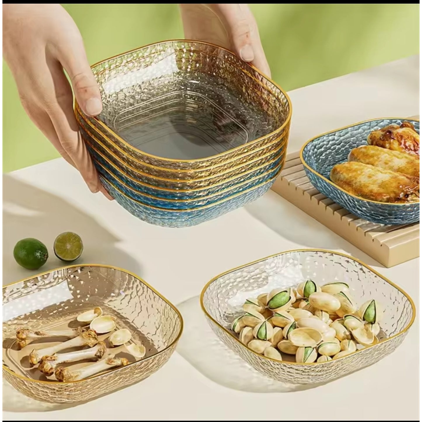 5pcs acrylic salad plates