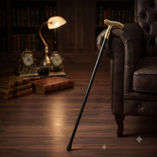 Fashion Walking Cane Gold Handle Gha